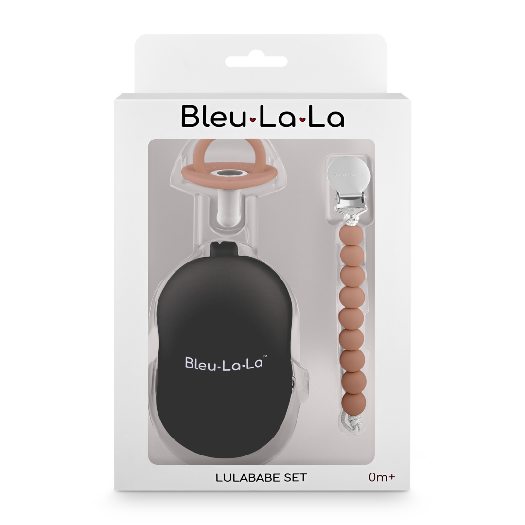 Bleu La La - Baby Newborn Gift Set - Includes Pacifier Clip and Case