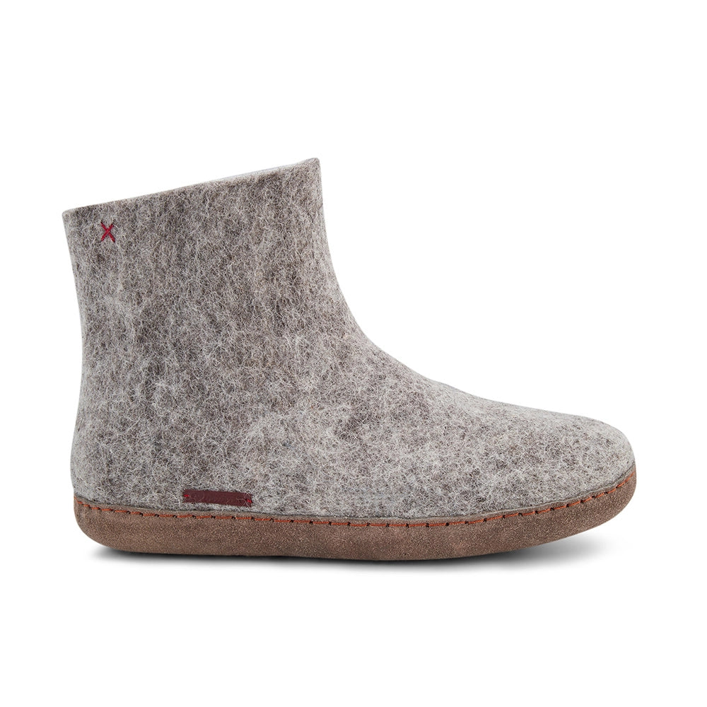 Betterfelt Slipper - High Boot with Leather Sole