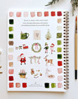 Christmas watercolor workbook