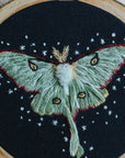 Luna Moth Embroidery Kit