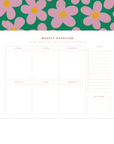 Love in Bloom Weekly Desk Planner