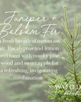 Juniper & Balsam Fir-Solid Brass 14oz Pure Soy Candle