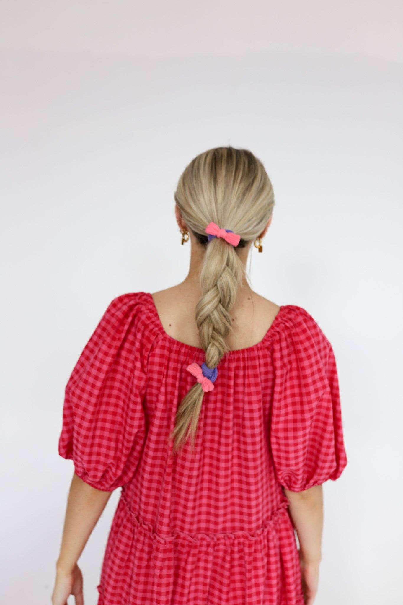 TWO TONED BOW SLICK BACK PONYTAILS (PACK OF 3)