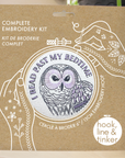 I read past my bedtime Complete Embroidery Kit