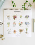 2025 Watercolor Bouquets Calendar