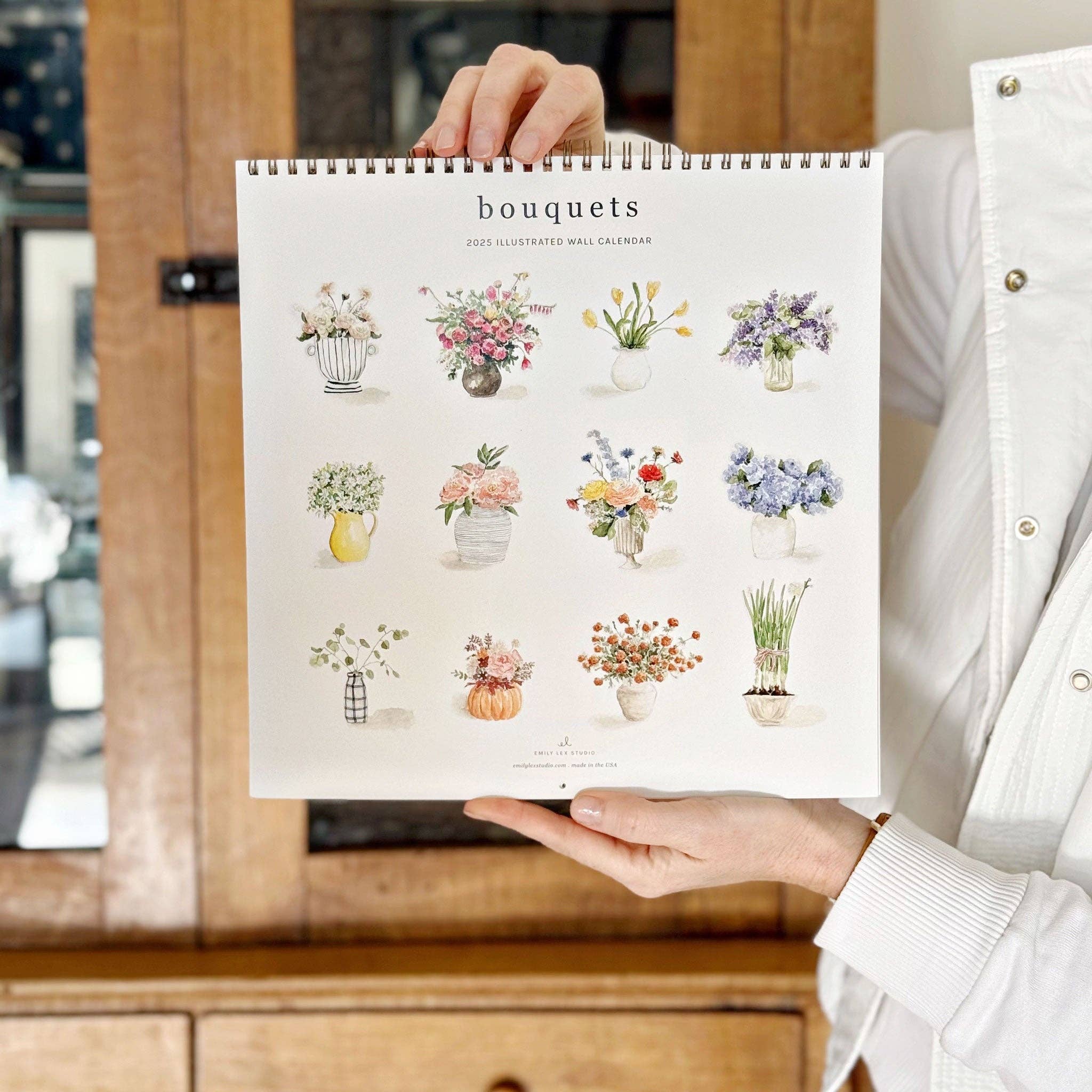 2025 Watercolor Bouquets Calendar