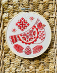 Folk Cardinal Complete Embroidery Kit