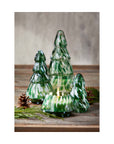 Green Glass Tree Shaped Scented Candle Large: Green, Glass