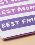 Best Wife/Mom/Friend Mother's Day Letterpress Greeting Card