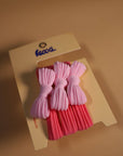 TWO TONED BOW SLICK BACK PONYTAILS (PACK OF 3)