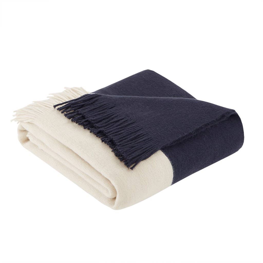 Cashmere-Like 50x60&quot; Fringed Throw Blanket: Taupe