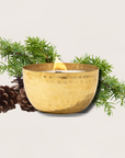 Juniper & Balsam Fir-Solid Brass 14oz Pure Soy Candle