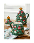 Christmas Tree & All The Trimmings Lidded Mug - Green