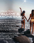 Magnesium Cream Tallow | For Sleep, Sore Muscles + Balance