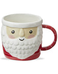 Red Christmas Santa Ceramic Coffee Mug: Red, Earthenware