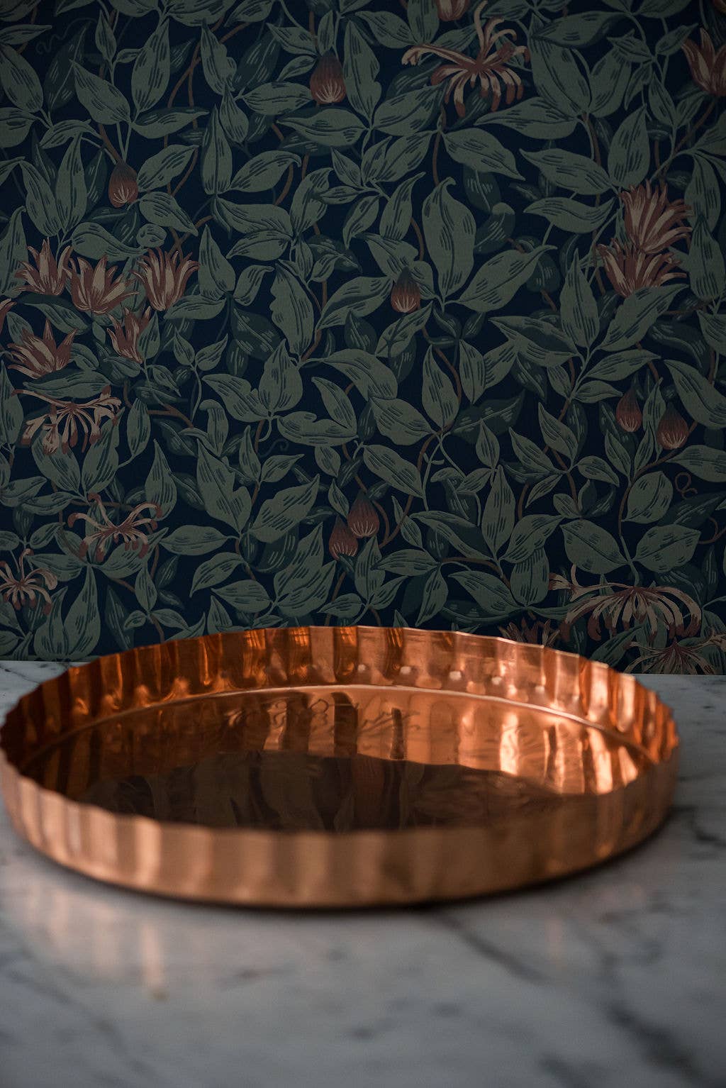 Copper Embossed Serving Tray