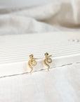 Golden Snake Stud Earrings