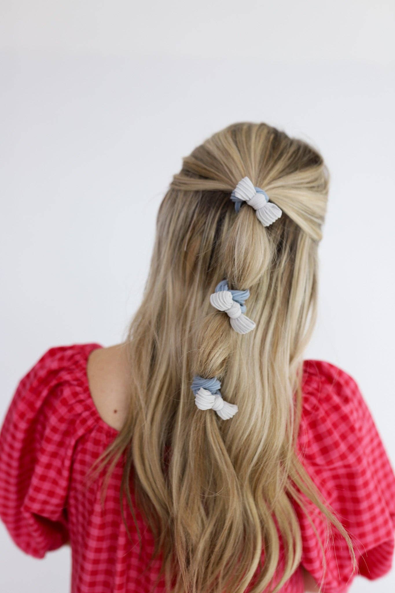 TWO TONED BOW SLICK BACK PONYTAILS (PACK OF 3)