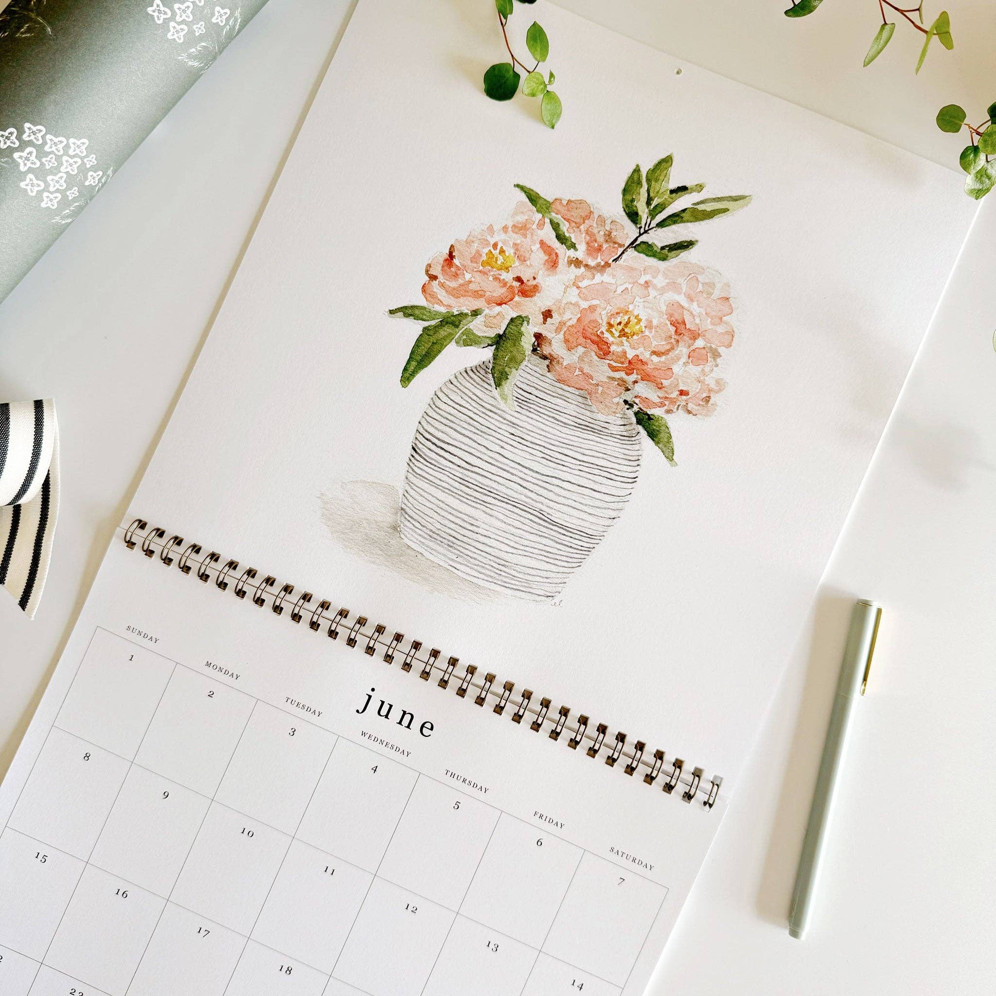 2025 Watercolor Bouquets Calendar