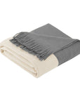 Cashmere-Like 50x60" Fringed Throw Blanket: Taupe