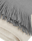 Cashmere-Like 50x60" Fringed Throw Blanket: Taupe