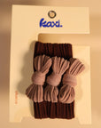 TWO TONED BOW SLICK BACK PONYTAILS (PACK OF 3)