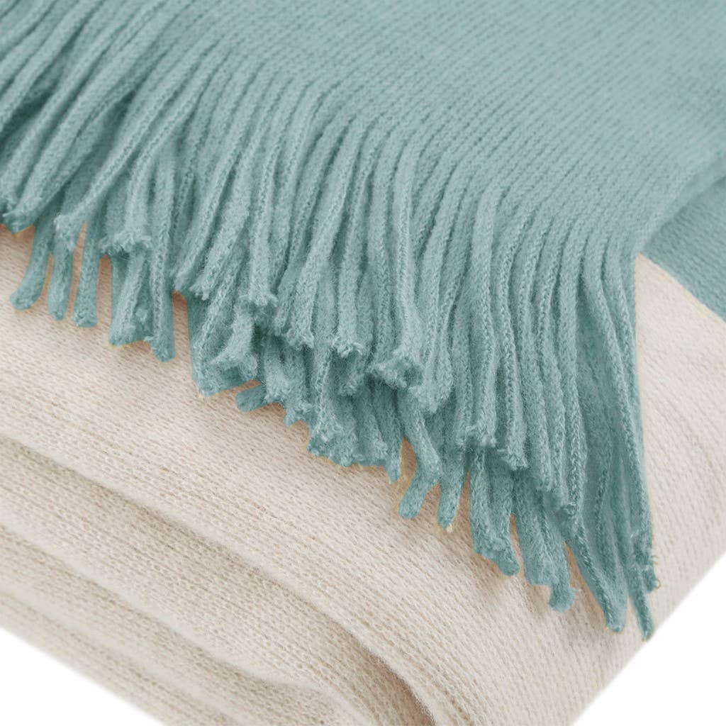 Cashmere-Like 50x60&quot; Fringed Throw Blanket: Taupe