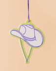 Cowgirl Hat Air Freshener - Green Apple - Bachelorette favor