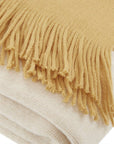 Cashmere-Like 50x60" Fringed Throw Blanket: Taupe