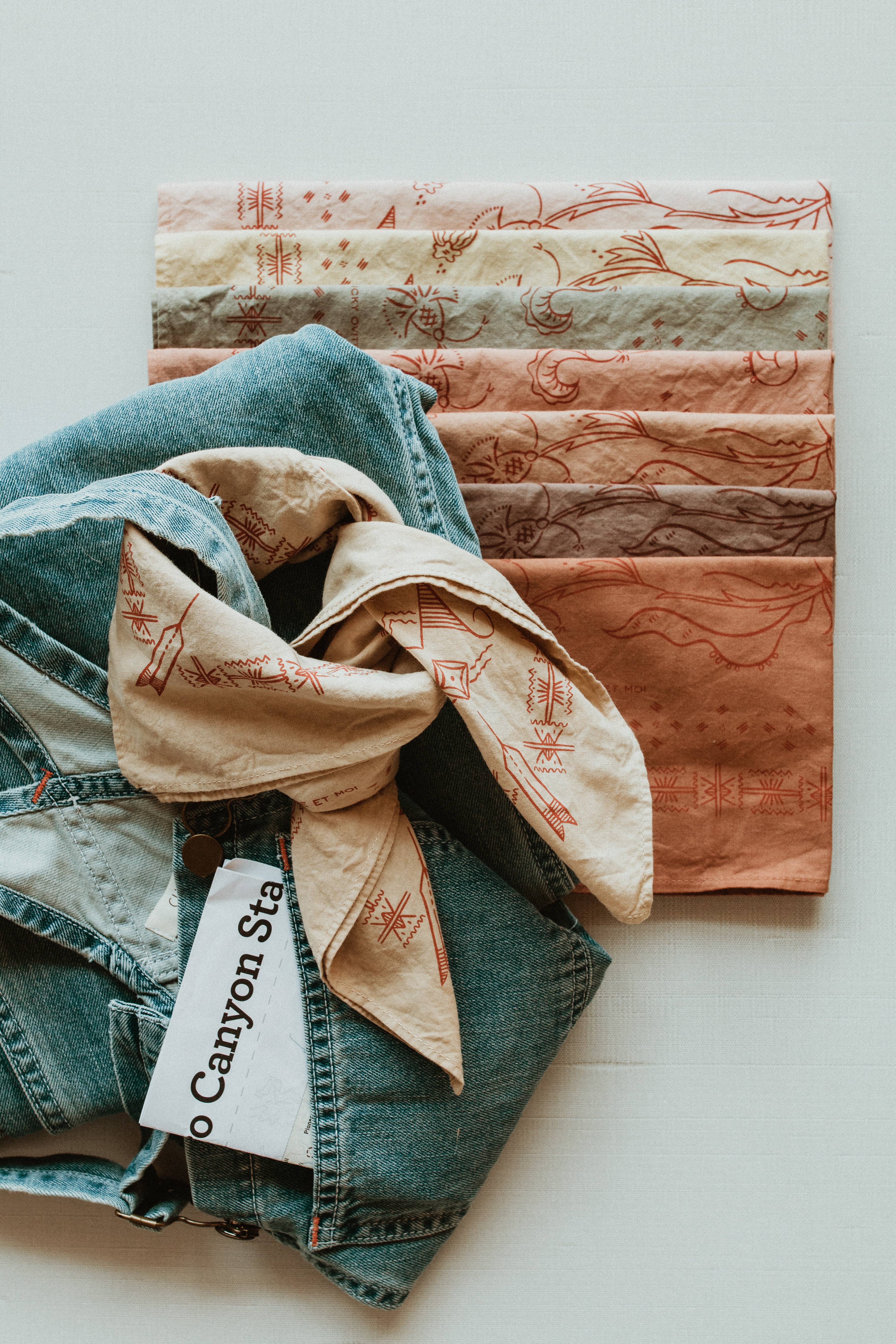 Plant dyed Premium Cotton Bandana