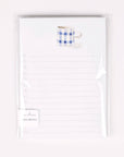 Checklist notepad: Gingham mug