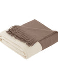 Cashmere-Like 50x60" Fringed Throw Blanket: Taupe