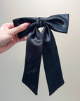 Holiday Satin Bow Ribbon French Barrette Clip: Assorted