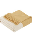 Cashmere-Like 50x60" Fringed Throw Blanket: Taupe